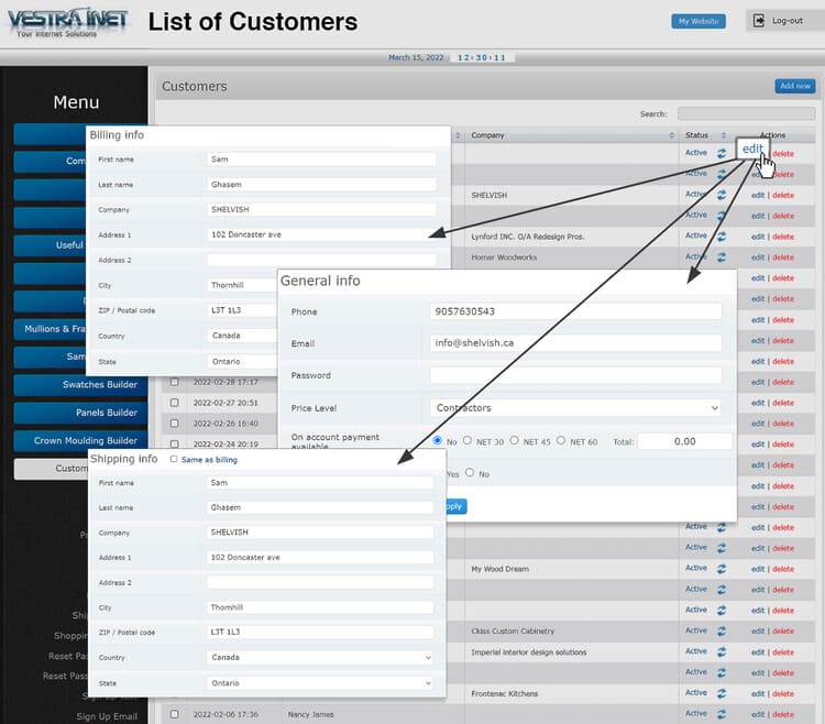 E-commerce Platform Custom by Vestra Inet for Door Maker