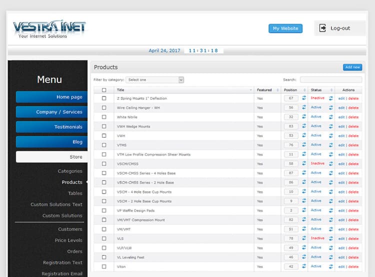 Vestra Inet's ERP and E-commerce Integration at Vibra Systems